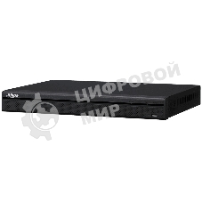 Видеорегистратор 16-канальный IP, Запись: H.265/H.264/MJPEG/MPEG4, до 12Мп, до 320Mb/s; Видеовыходы: 1 HDMI, 1 VGA; Сеть: 1 RJ-45 port (10/100Mbps); Хранение: Raid 0/1/5/6/10, 2 SATA HDD до 12TB, eSATA; Интерфейсы: 2 xUSB, RS-232; 1U; Onvif 2.4 16CH 2 HDD 1U 4K H.265 Network Video Recorder