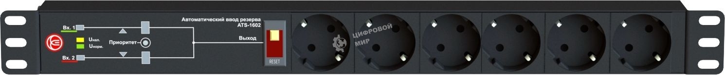 Устройство автоматического ввода резерва АВР Elemy ATS-1602 1U 19