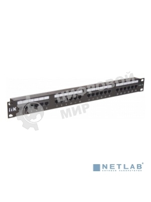 Патч-панель ITK 1U кат. 5Е UTP 24 порта (Dual) с каб. орг-м