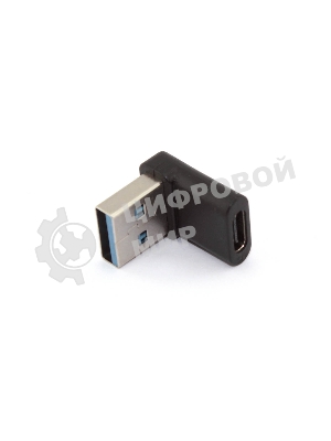 Переходник OTG USB A 3.0 на Type-C папа-мама угловой