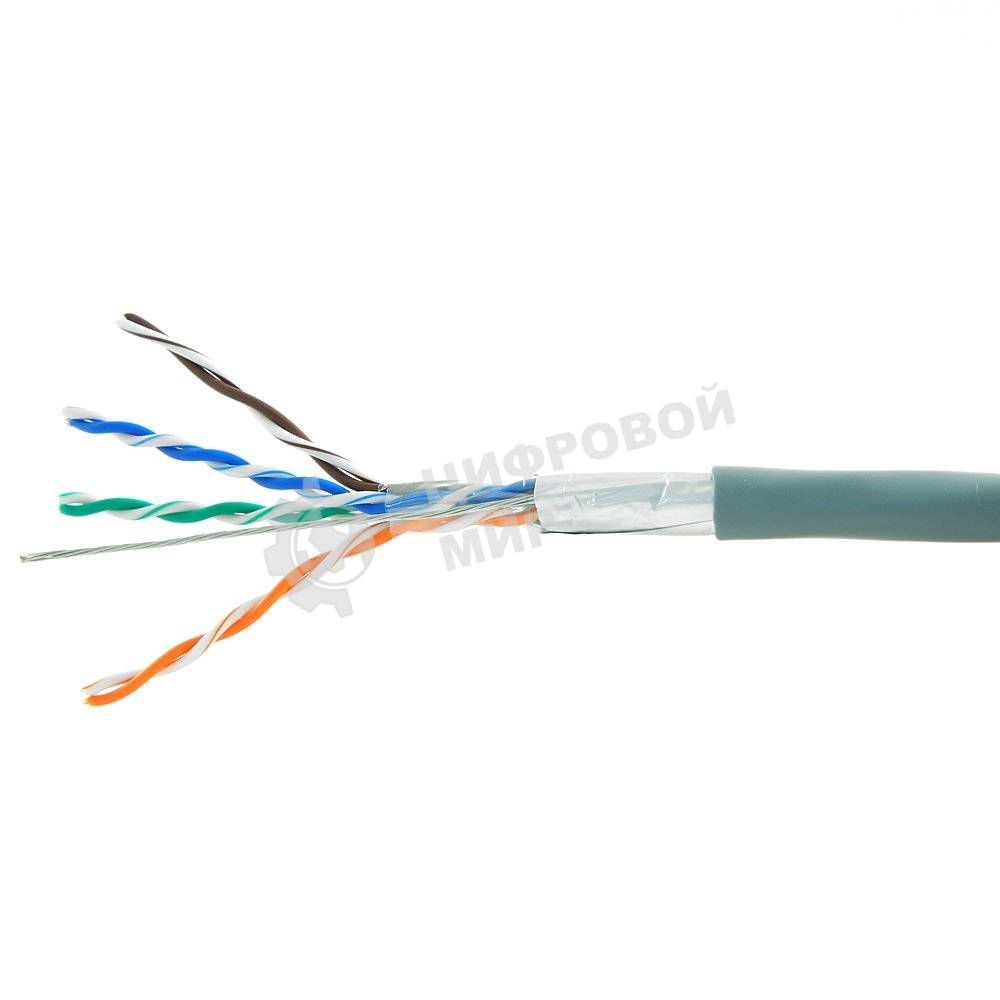 Кабель FTP Cablexpert FPC-5004E кат.5e медь многож. экран, 305м pullbox, серый