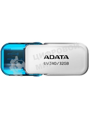 Флешка USB ADATA UV240 (AUV240-32G-RWH), 32Gb, USB 2.0, R/W 15/5, белый/синий