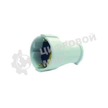 Штепсельный разъем Makel c заземлением белый