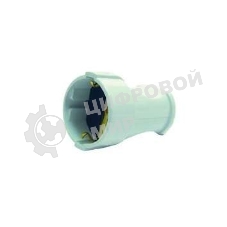 Штепсельный разъем Makel c заземлением белый