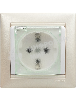 Розетка Legrand Valena 774220 влагозащищенная IP44 с заземлением с крышкой и защитными шторками (белая)