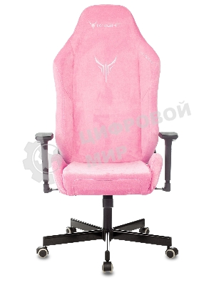 Кресло Knight N1 Fabric розовый, велюр, 120 кг, механизм качания