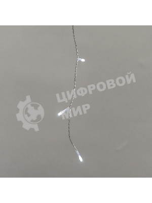 Гирлянда светодиодная Neon-night Айсикл (бахрома) 10х0,6м, с эффектом мерцания, прозрачный провод, IP44, 230В, диоды белые, 238LED