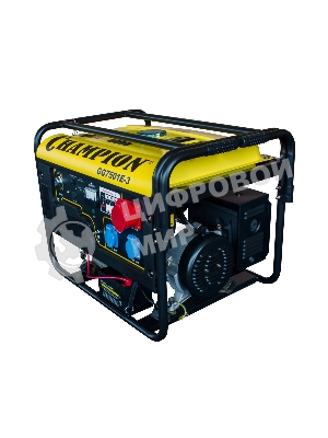 Бензоэлектростанция CHAMPION GG7501E-3 380В 7.5кВт 25л 87кг 2.5л/ч 12V эл.старт