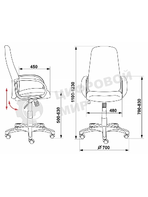 Кресло Бюрократ CH-808AXSN/TW-10 синий, ткань