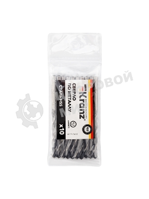 Сверло по металлу Kranz 4,2х75х43 мм HSS (10 шт. в упаковке) DIN 338