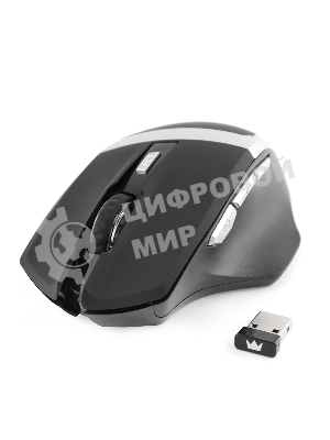 Мышь беспроводная Crown Gaming CMXG-801 черный, 1600 dpi, радиоканал, USB, кнопки - 7