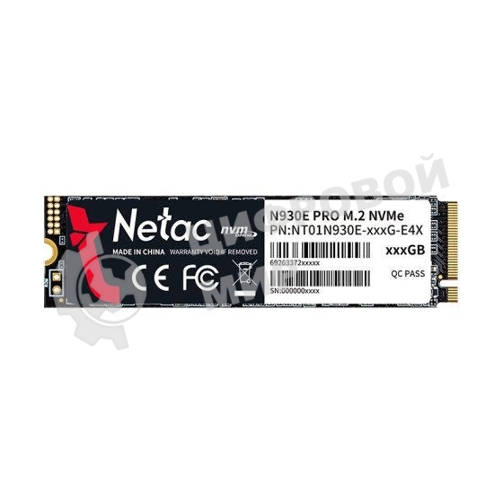 Накопитель SSD Netac N930E Pro, 128Gb, PCIe 3.1 x4, M.2 2280, NVMe, R/W 970/650