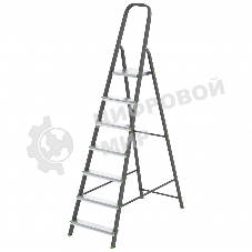 Стремянка Сибртех 7 ступеней, стальной профиль, алюминиевые ступени