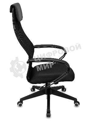Кресло Бюрократ CH-607 TW-01 черный, сетка, подголовник
