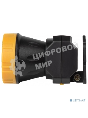 Фонарь налобный светодиодный ЭРА GA-802 аккумуляторный мощный яркий 2 режима желто-черный