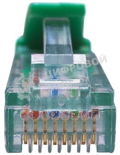 Патч-корд Suprlan 10-0158 UTP RJ-45 вил.-вилка RJ-45 кат.5E 2м зеленый LSZH 24AWG