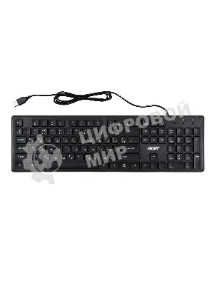 Клавиатура проводная Acer OKW020, USB, черный