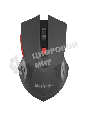 Мышь беспроводная Defender Accura MM-275 красный, 1600 dpi, радиоканал, USB, кнопки - 6