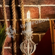 Лампа светодиодная филаментная Rexant Свеча на ветру CN37 7.5 Вт 600 Лм 4000K E14 прозрачная колба