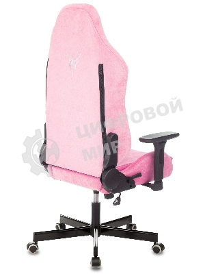 Кресло Knight N1 Fabric розовый, велюр, 120 кг, механизм качания