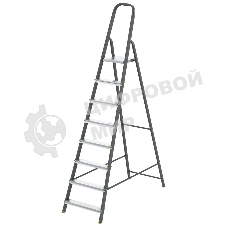 Стремянка Сибртех 8 ступеней, стальной профиль, алюминиевые ступени