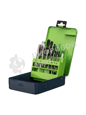 Набор сверл Сибртех (2,5-10,2), метчиков(М3-М12), 15 предметов