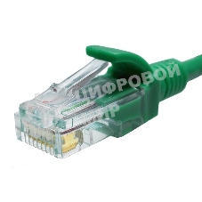 Патч-корд Suprlan 10-0159 UTP RJ-45 вил.-вилка RJ-45 cat.5e 3м зеленый LSZH 24AWG