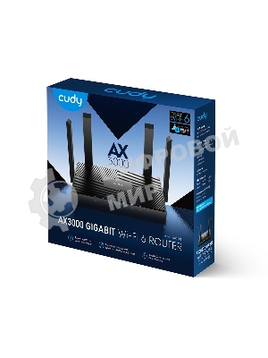 Роутер Cudy WR3000 AX3000 10/100BASE-TX/Wi-Fi черный