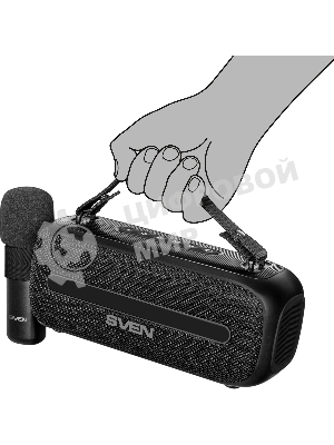 Колонка портативная SVEN PS-255 черный 12W 1.0 BT 3600mAh