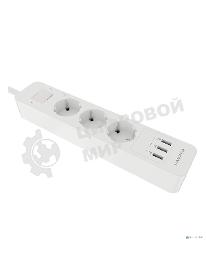 Удлинитель с USB зарядкой Harper UCH-330 White
