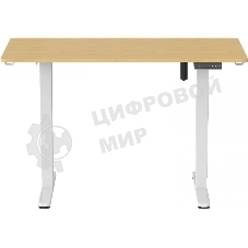 Стол компьютерный Cactus CS-ED-WTBAM столешница бамбук, бежевый, каркас белый