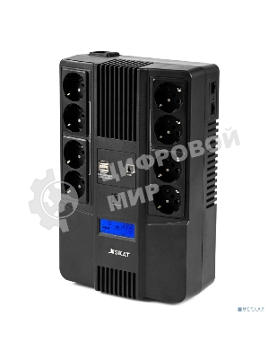 Источник бесперебойного питания Бастион SKAT-UPS 1000-AID-IN-1x9-8 600Вт 1000ВА черный
