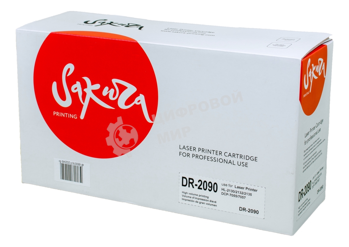 Фотобарабан Sakura DR2090 для Brother HL-2130/2132/2135 DCP-7055, 12000 к.