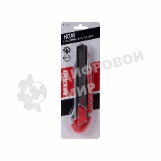 Нож с сегментированным лезвием Rexant 25 мм, металлический обрезиненный корпус, с дополнительным замком на лезвии