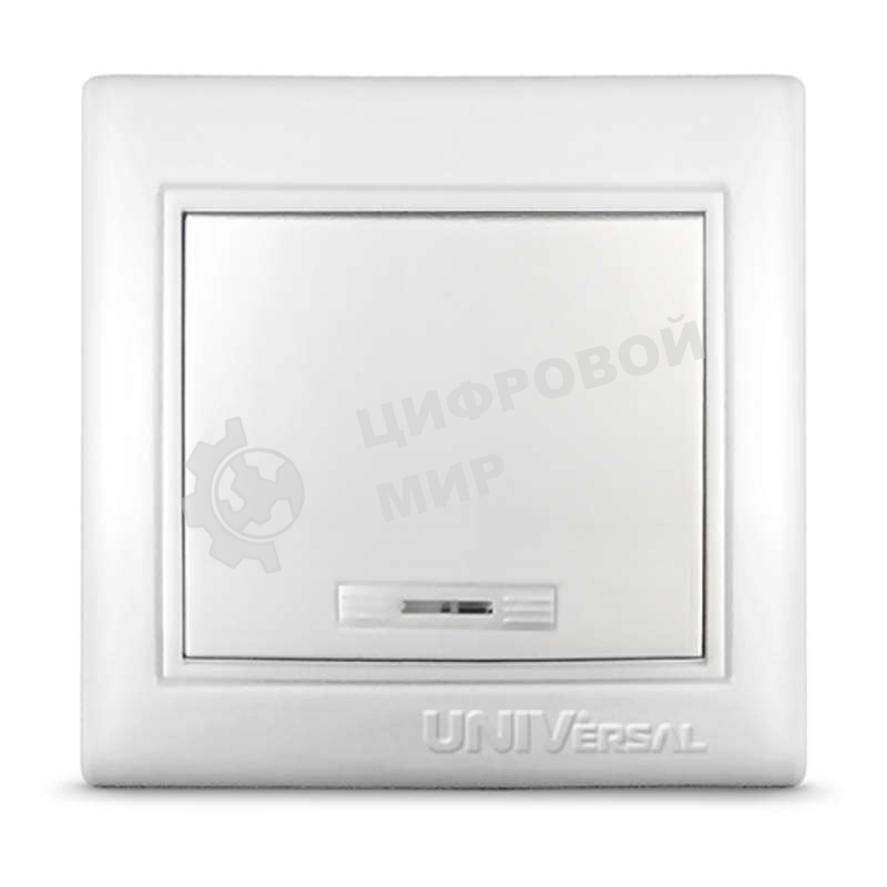 Выключатель 1-кл. СП Севиль 10А IP20 с индик. белый Universal С0121