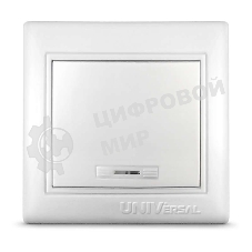Выключатель 1-кл. СП Севиль 10А IP20 с индик. белый Universal С0121