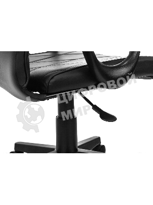 Кресло Бюрократ CH-327 черный, экокожа, 120 кг, механизм качания