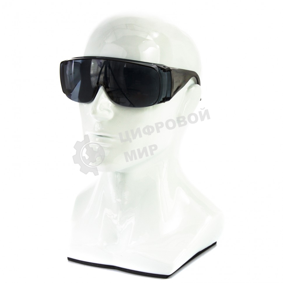 Очки защитные Сибртех открытого типа, затемненные, ударопрочный поликарбонат