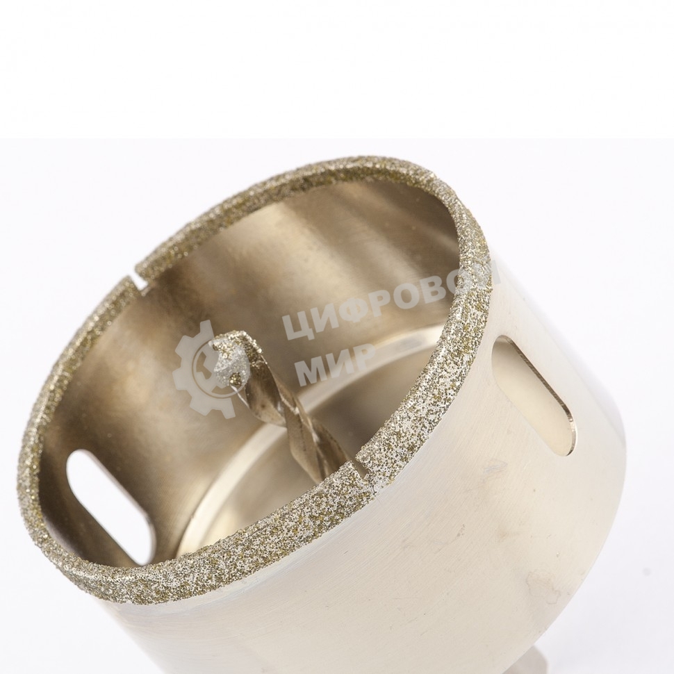 Сверло алмазное Matrix по керамограниту, 75 х 67 мм, 3-гранный хвостовик