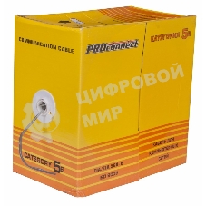 Кабель витая пара PROconnect UTP 2PR 24AWG, CCA, cat.5e, PVC, серый, бухта 305 м