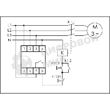 Реле контроля фаз CZF-B (3х400/230+N 8А 1перекл. IP20 монтаж на DIN-рейке) F&F EA04.001.002