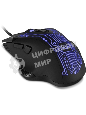 Мышь проводная SVEN RX-G715 черный, 3200 dpi, USB, кнопки - 8