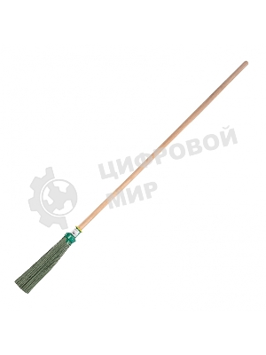 Метла Сибртех полипропиленовая 215 х 280 мм круглая, с черенком