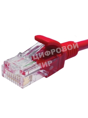 Патч-корд Suprlan 10-0152 UTP RJ-45 вил.-вилка RJ-45 cat.5e 1м красный LSZH 24AWG