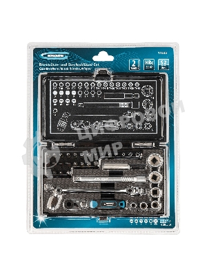 Набор бит Gross 11625 и головок торцевых 1/4'' карданный ключ трещотка адаптер s2 37 шт.