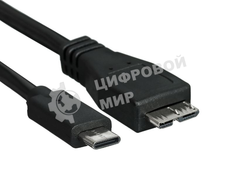 Кабель GoPower Type-C (m)-microUSB-B (m) 0.5м ПВХ черный Premium Zip-Lock c подвесом (1/200)
