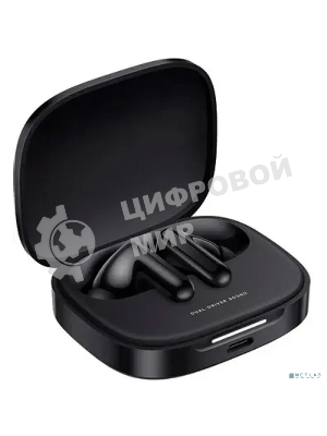 Наушники TWS Xiaomi Redmi Buds 6 черный, внутриканальные, Bluetooth, активное шумоподавление, до 40 ч