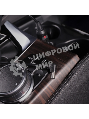 Автозарядка с индикатором Rexant (разъем 2.5х5.5) (АЗУ) шнур спираль 1.5 м