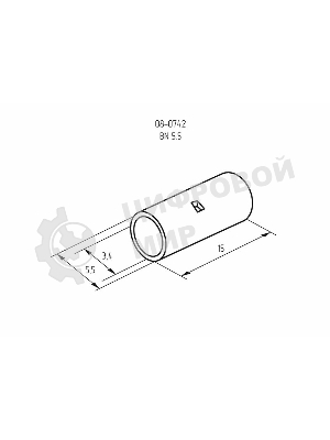 Соединительная гильза L-15 мм 4-6 мм² (ГМЛ (DIN) 6) Rexant
