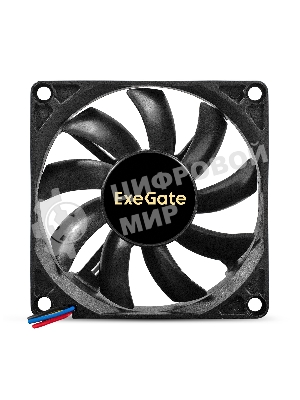 Вентилятор для корпуса ExeGate EX08015S4P-PWM черный, 80 мм, 2500 об/мин, 25.5 дБ, 4 pin